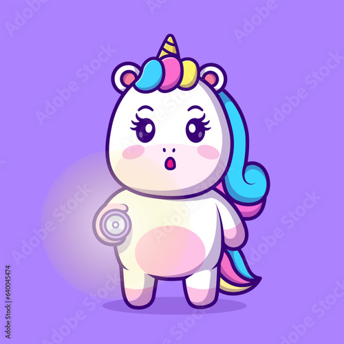 Cute Unicorn Holding Flashlight Cartoon Vector Icon
Illustration. Animal Nature Icon Concept Isolated Premium
Vector. Flat Cartoon Style