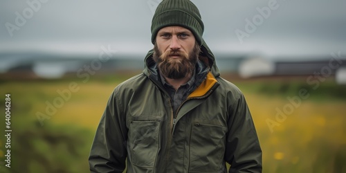 photo of a farmer in his field, agriculture, local, organic