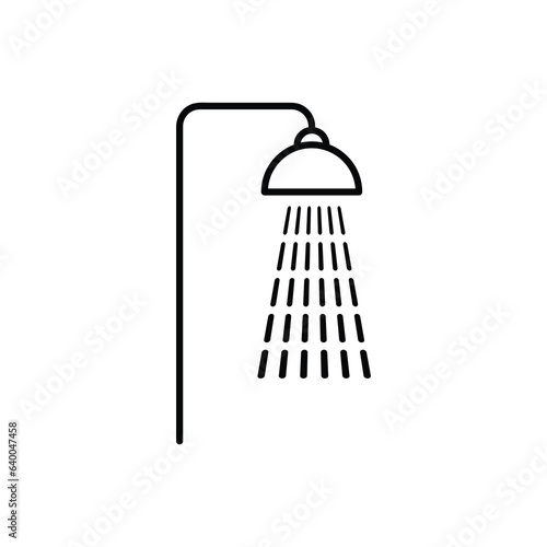 Shower outline icon. Showerheads simple line vector icon. Symbol flat illustration..eps © Sejal