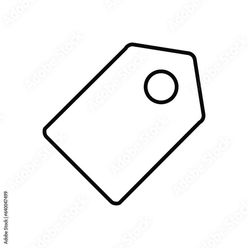 Tag line icon, outline vector logo flat illustration on white background..eps
