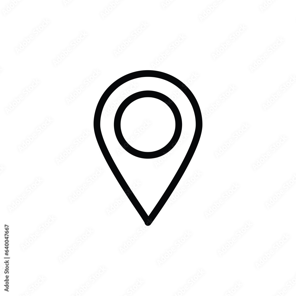 Map pin line icon, outline vector sign, Location point symbol, logo illustration.on white background..eps Map pin line icon, outline vector sign, Location point symbol, logo illustration.on white background..eps
