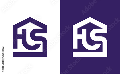 construction house logo initials