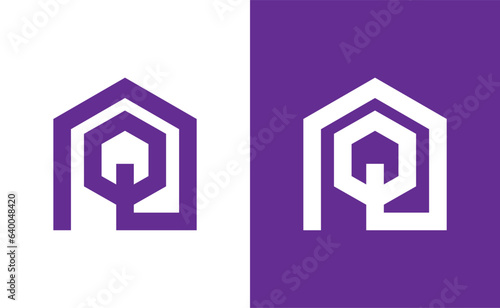 construction house logo initials