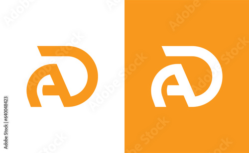 initial unique line logo d