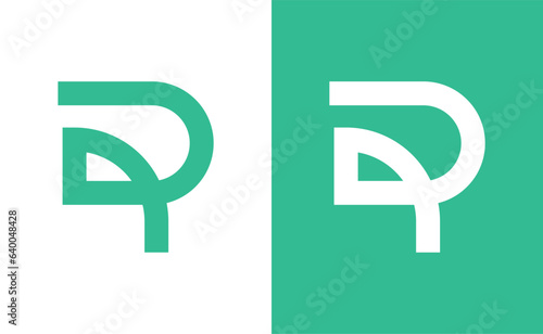 initial unique line logo d