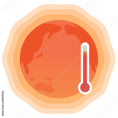 地球温暖化イメージ_ベクターイラスト