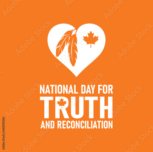 National Day for Truth and Reconciliation. 30th September. Orange Shirt Day logo design. Vector Illustration.