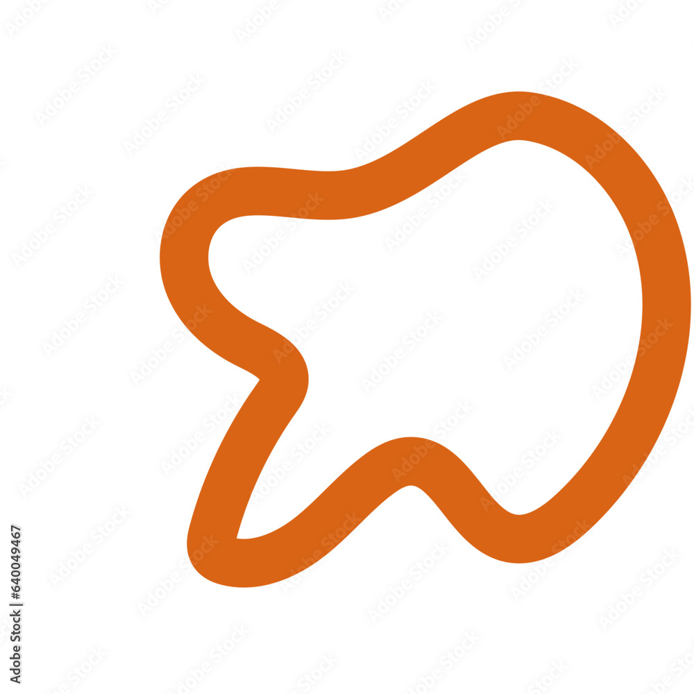Orange outline abstract shapes decor Orange outline abstract shapes decor