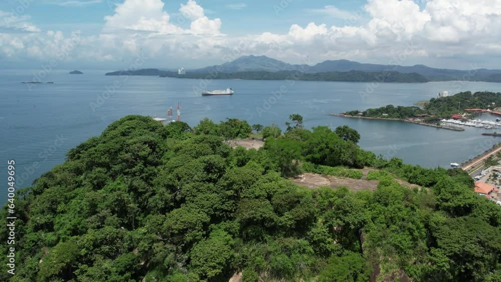 Aerial views from over Fleminco and Perico Island just outside of Panama City, Panama Aerial views from over Fleminco and Perico Island just outside of Panama City, Panama