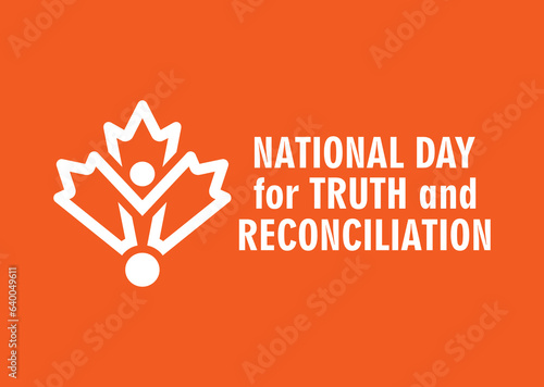 National Day for Truth and Reconciliation. 30th September. Orange Shirt Day logo design. Vector Illustration.