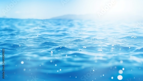 Beautiful hazy nature on the water blue background