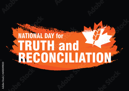 National Day for Truth and Reconciliation. 30th September. Orange Shirt Day logo design. Vector Illustration.