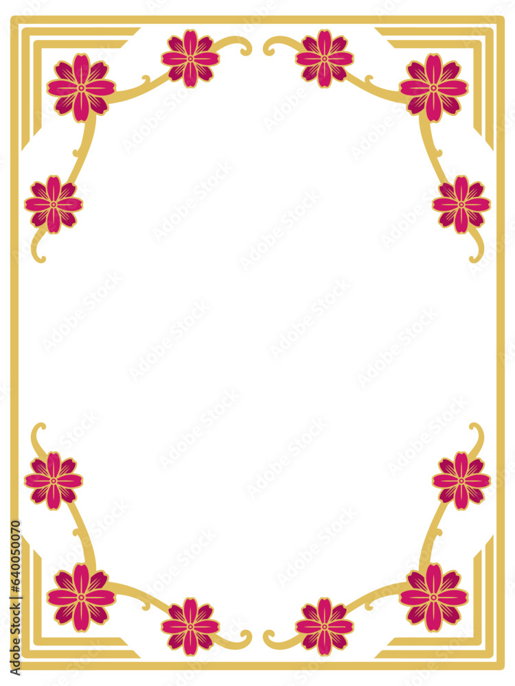 Design Flower Frame For Wedding Illustration Design Flower Frame For Wedding Illustration