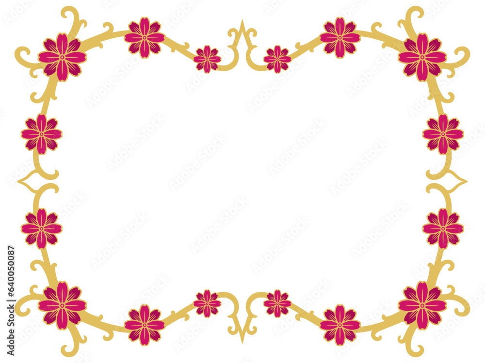 Design Flower Frame For Wedding Illustration