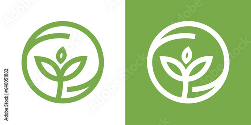 Environment logo Design template, Ecology globe modern and simple. line style logo