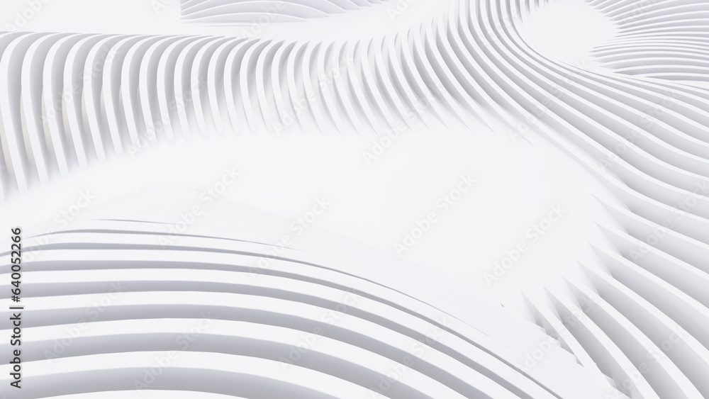 Abstract Curved Shapes. White Circular Background. Abstract Curved Shapes. White Circular Background.