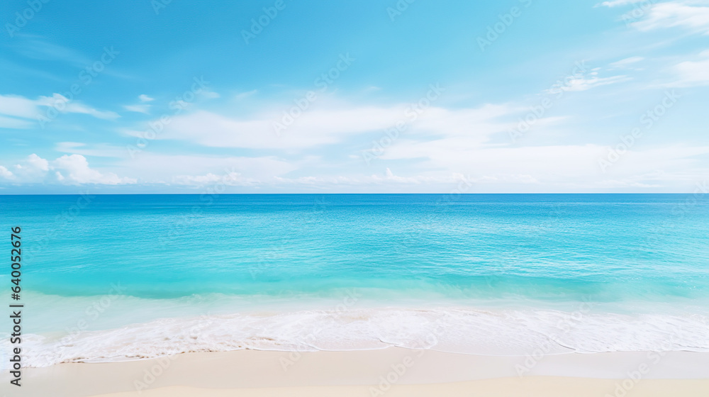 南国の白い砂浜の風景画像