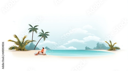 Design template for beach vacation
