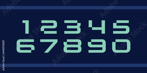 Modern alphabet with numbers. Simple square letters of rough shapes.Ultra bold font in modern brutal style.