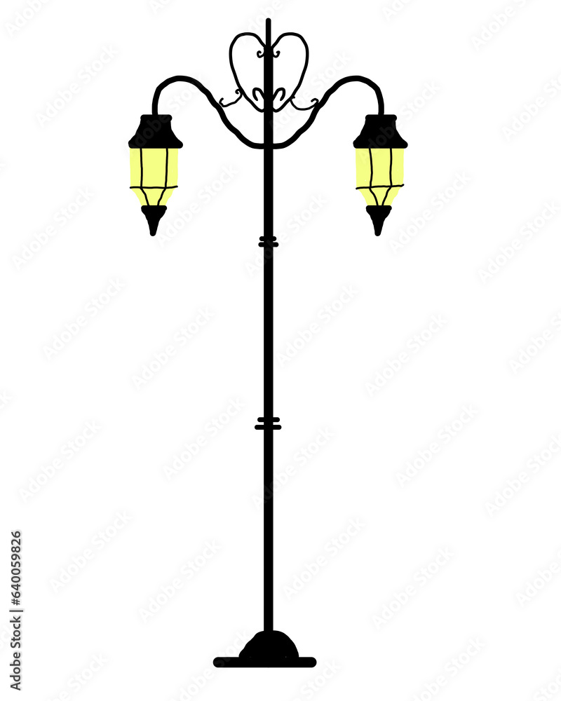 Street lamp illustration 