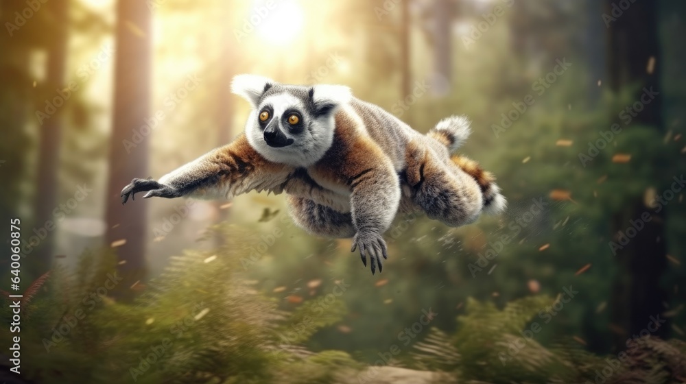 Fototapeta premium lemur in zoo