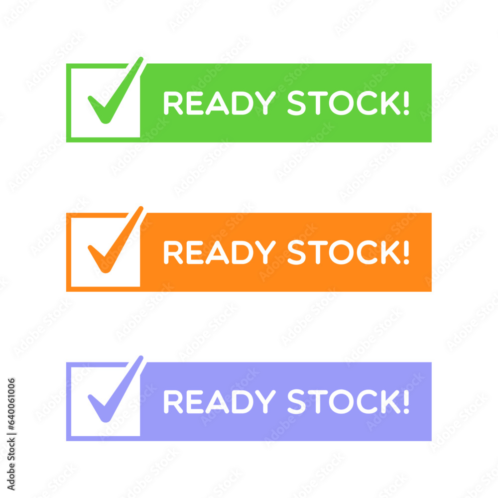 Set of Ready Stock Banner Labels Set of Ready Stock Banner Labels