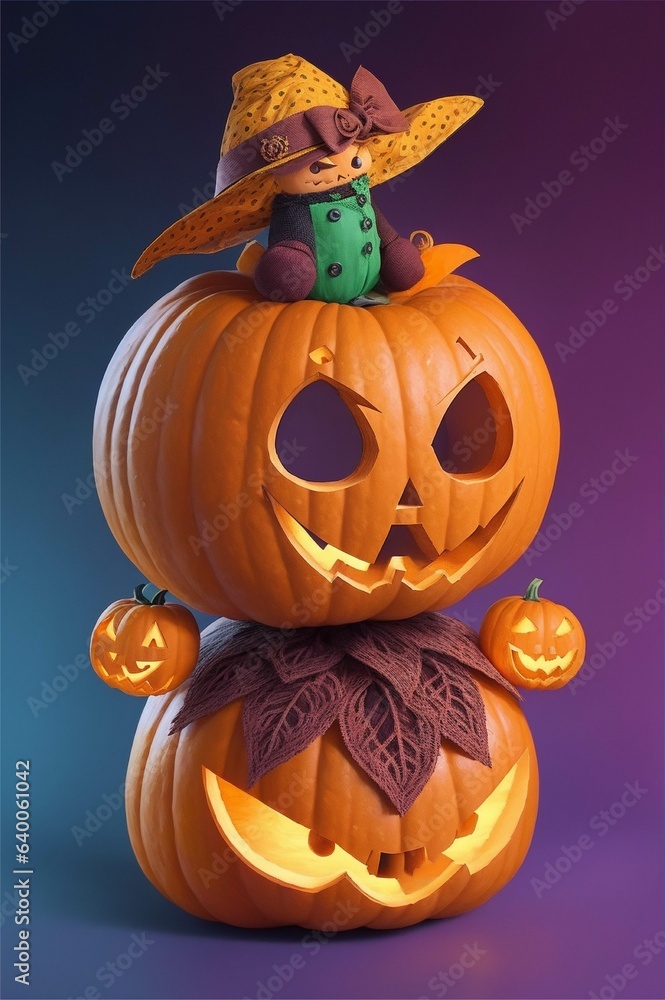 Halloween pumpkin man theme image Halloween pumpkin man theme image