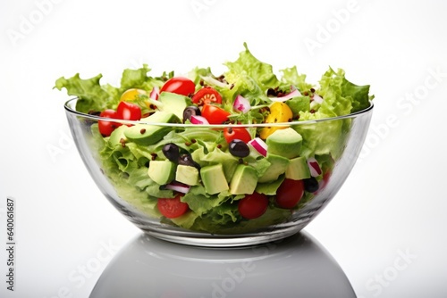 Close up of a healthy and organic salad made with fresh fruits and vegetables