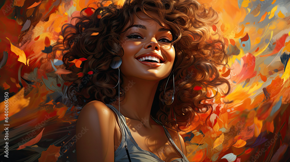 beautiful woman with afro hair smiling on bright background, smiling portrait beautiful woman with afro hair smiling on bright background, smiling portrait