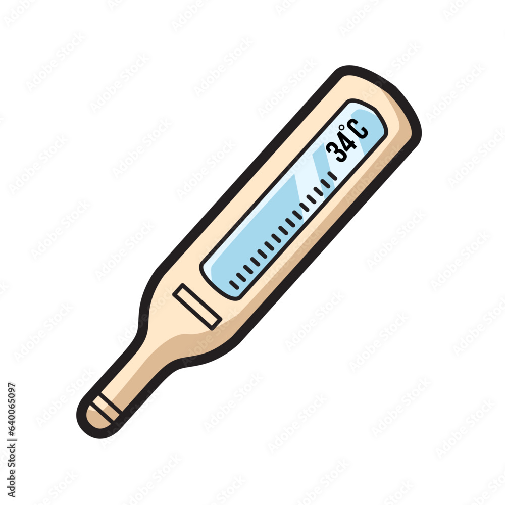 Fototapeta premium Thermometer for Temperature Clipart