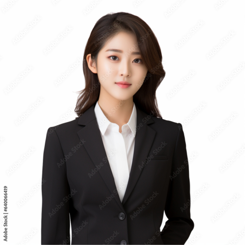 証明写真でのスーツの女性 証明写真でのスーツの女性