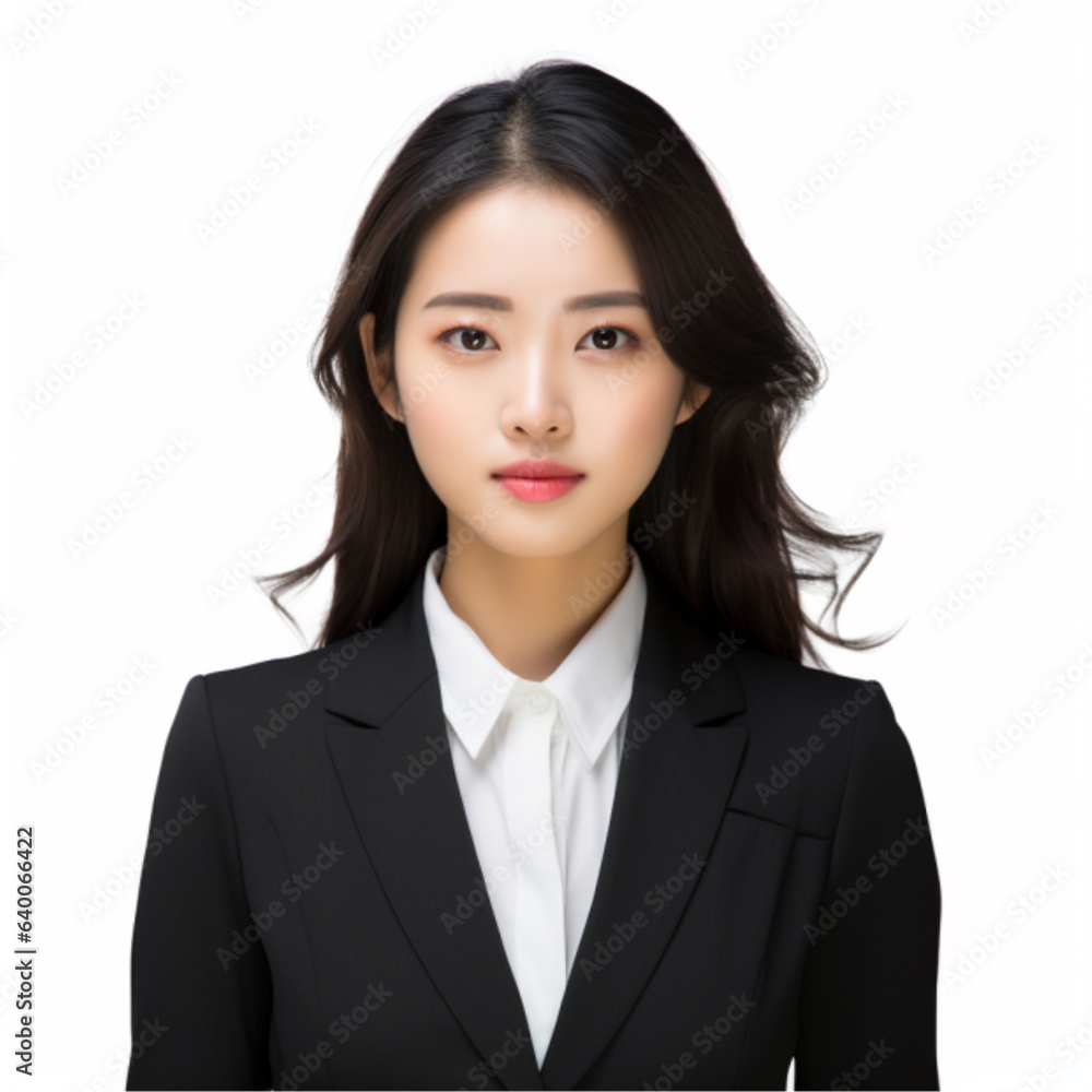 証明写真でのスーツの女性 証明写真でのスーツの女性
