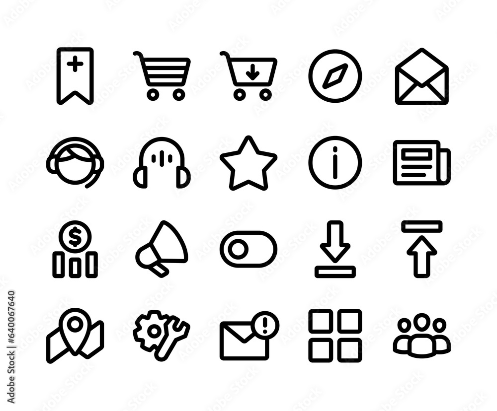 Website user interface icons Website user interface icons