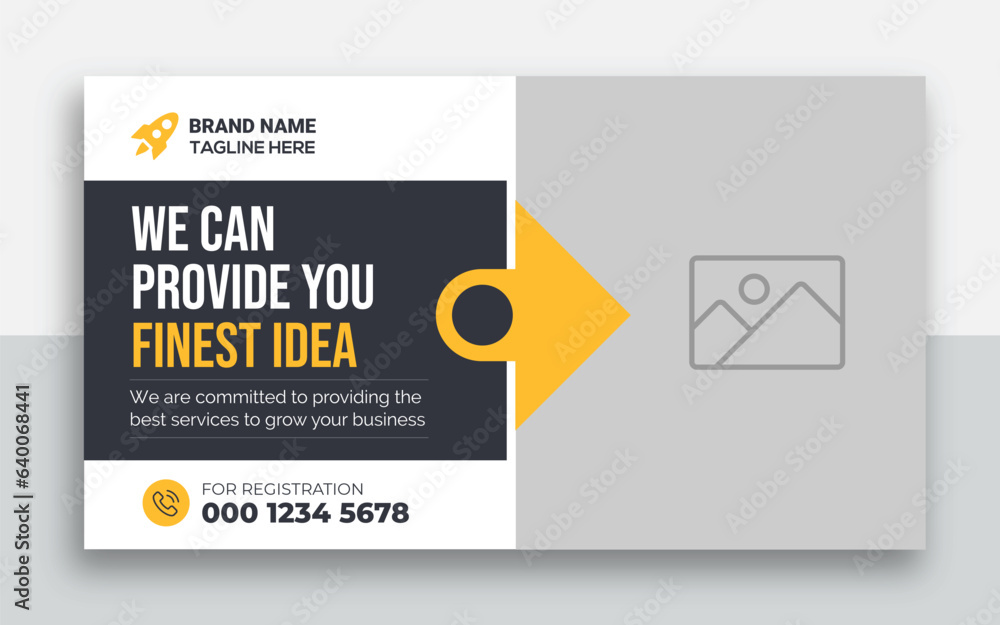 Fototapeta premium Business youtube thumbnail and web banner template