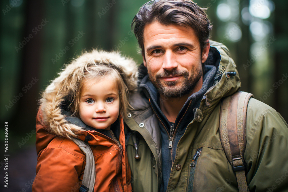 Close up of a father and child in modern fatherhood