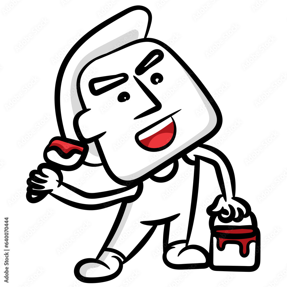 I am a painter cartoon man gesture I am a painter cartoon man gesture