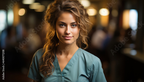 portrait of male and female doctor in hospital