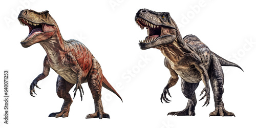 Tyrannosaurus Rex,T-rex on transparent background Generative AI