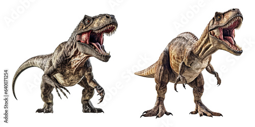 Tyrannosaurus Rex T-rex on transparent background Generative AI