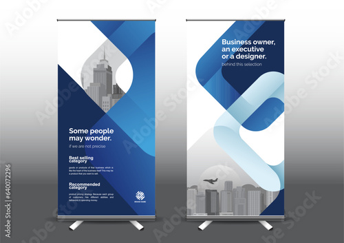 RollUp template vector illustration, Designed for style applied to the expo. Publicity banners, business model vertical.	