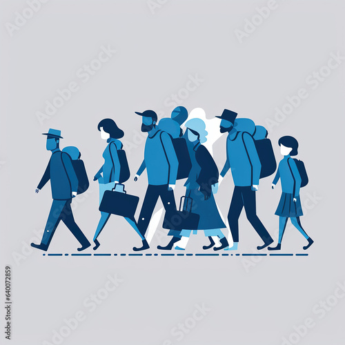 ai generated Illustration migrating to oversea cartoon style.