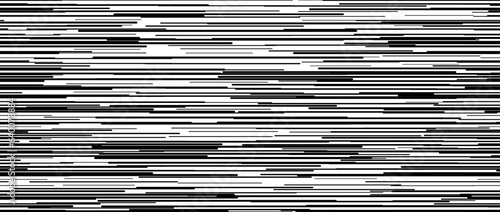 Seamless random lines pattern. White tv noise repeating pattern. black and white horizontal irregular lines background pattern. Glitch concept wallpaper. Vector illustration.