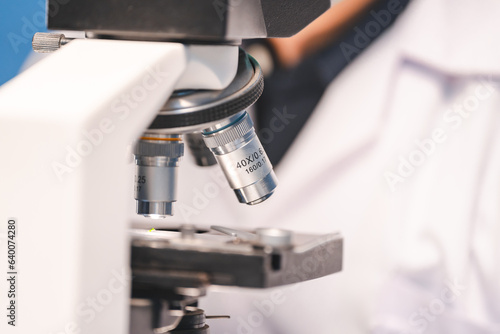 Closeup of Scientific micro...
