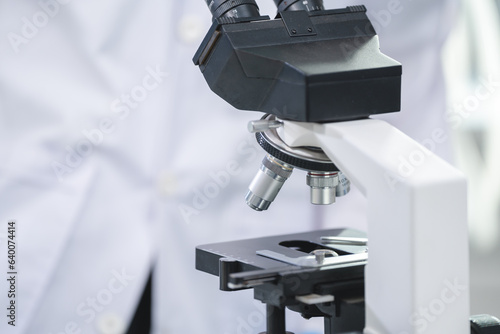 Closeup of Scientific micro...