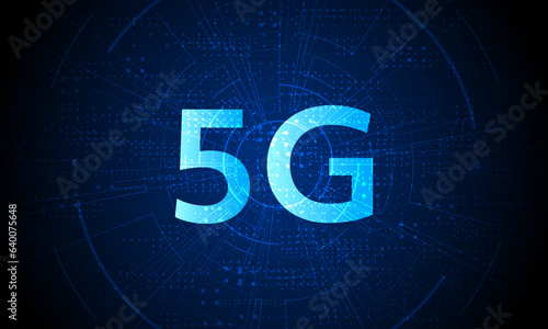 concept of technology 5G mobile network , New generation telecommunication , high-speed mobile Internet,	
