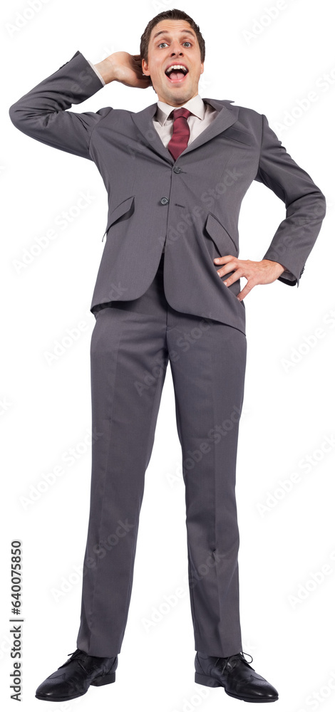 Digital png photo of happy caucasian businessman on transparent background Digital png photo of happy caucasian businessman on transparent background