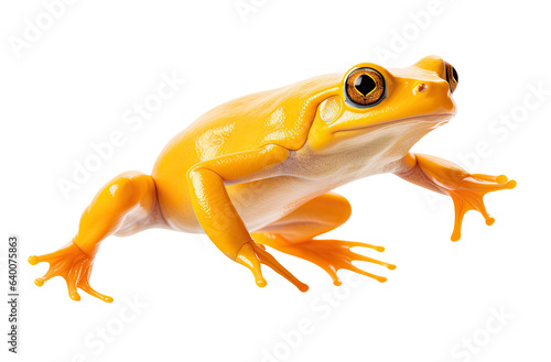 Orange frog jumping cut out
