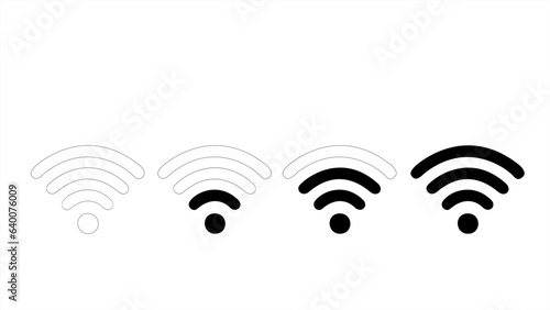 WiFi icon. wifi wireless internet signal icon.wifi point icon on white background