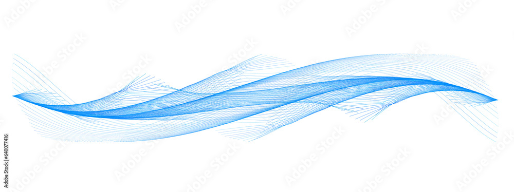 抽象的な青い波のイラスト