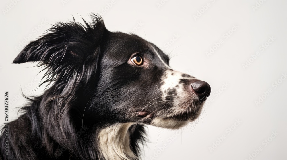 An image of the essence of canine devotion and charm on a white background.